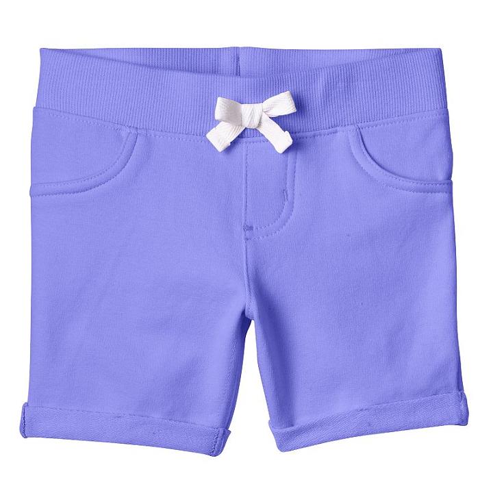 Girls 4-10 Jumping Beans&reg; Rolled Cuffs Solid Jegging Shorts, Girl's, Size: 8, Blue (navy)