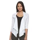 Women's Dana Buchman Draped Open-front Cardigan, Size: Small, White Oth