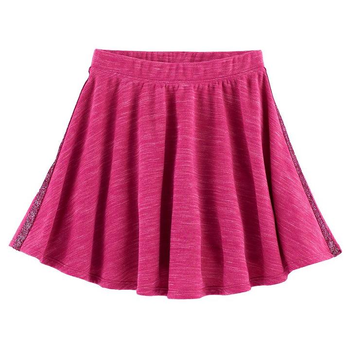 Girls 7-16 & Plus Size So&reg; French Terry Space-dyed Circle Skirt, Size: 18 1/2, Med Pink