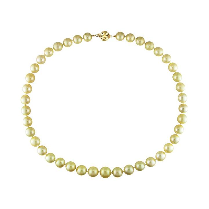 14k Gold South Sea Cultured Pearl Necklace, Women's, Size: 18, Yellow