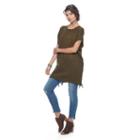 Madden Nyc Flat Knit Side Lace Up Poncho, Women's, Green Oth