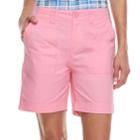 Women's Caribbean Joe Convertible Cuffed Shorts, Size: 10, Med Pink