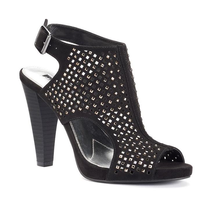 Jennifer Lopez Women's Caged Slingback High Heels, Size: 8, Black