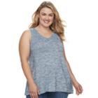 Plus Size Sonoma Goods For Life&trade; V-neck Tank, Women's, Size: 3xl, Dark Blue