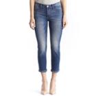 Women's Rock & Republic&reg; Kashmiere Frayed Crop Skinny Jeans, Size: 16, Med Blue