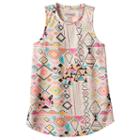 Girls 7-16 & Plus Size Mudd&reg; Patterned Graphic Tank Top, Girl's, Size: 12 1/2, White Oth