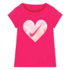 Toddler Girl Nike Gradient Heart Graphic Tee, Size: 3t, Dark Pink