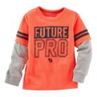 Boys 4-8 Oshkosh B'gosh&reg; Future Pro Mock-layered Long Sleeve Neon Active Tee, Boy's, Size: 4, Orange