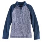Boys' 8-20 Urban Pipeline&reg; Marled Raglan Sweater Fleece Quarter-zip Pullover, Size: Small, Blue