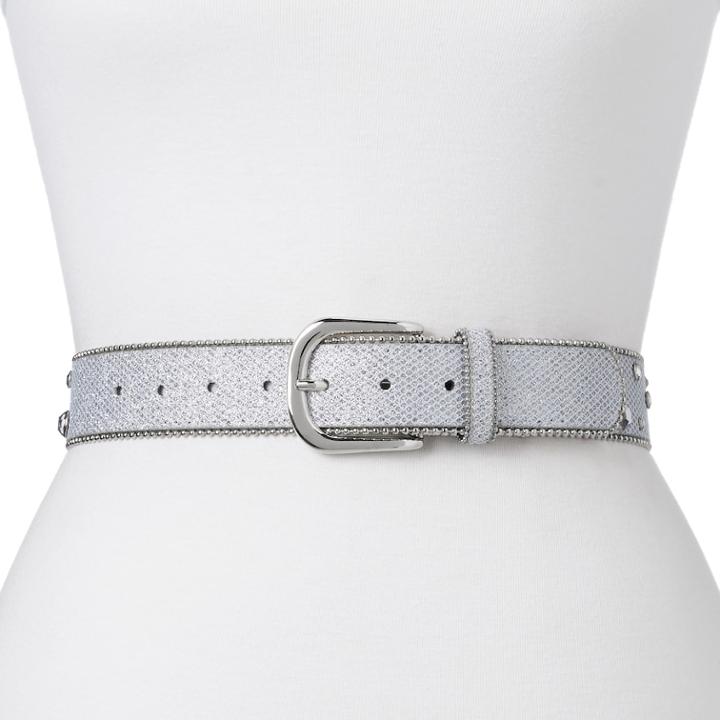 Women's Sonoma Goods For Life&trade; Glitter Belt, Size: Medium, White