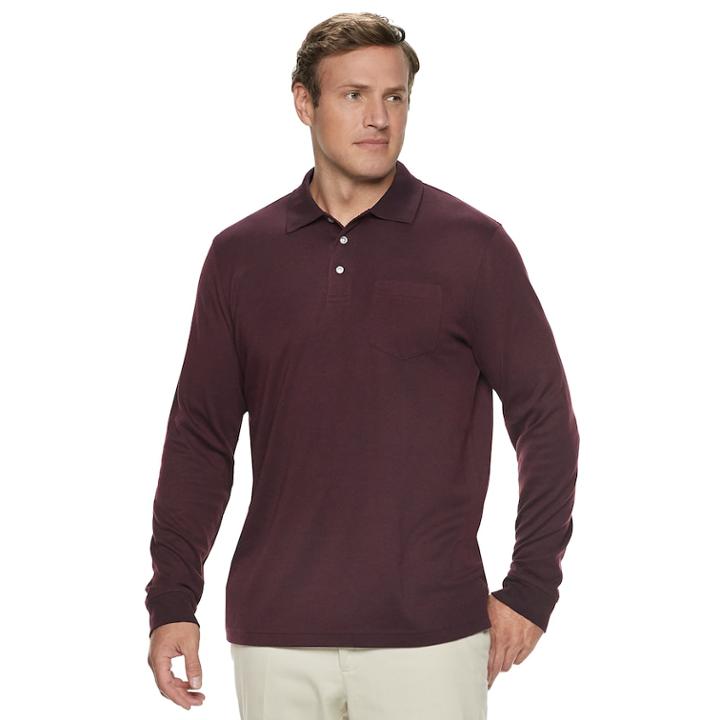 Big & Tall Croft & Barrow&reg; Classic-fit Easy-care Polo, Men's, Size: Xxl Tall, Drk Purple
