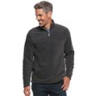 Men's Croft & Barrow&reg; Arctic Fleece Quarter-zip Pullover, Size: Medium, Dark Grey