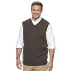 Big & Tall Croft & Barrow&reg; Classic-fit Easy-care Sweater Vest, Men's, Size: 3xl Tall, Dark Brown