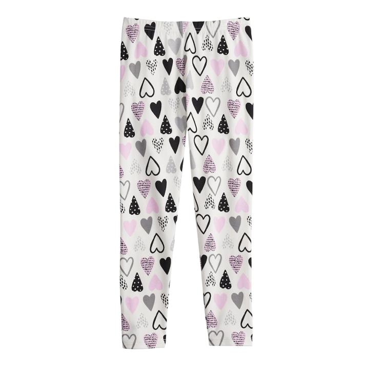 Girls 4-10 Jumping Beans&reg; Print Full-length Leggings, Size: 5, Natural
