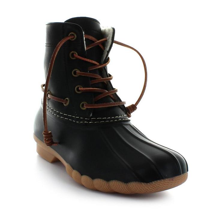 Seven7 Speyside Women's Waterproof Duck Boots, Girl's, Size: 6, Black