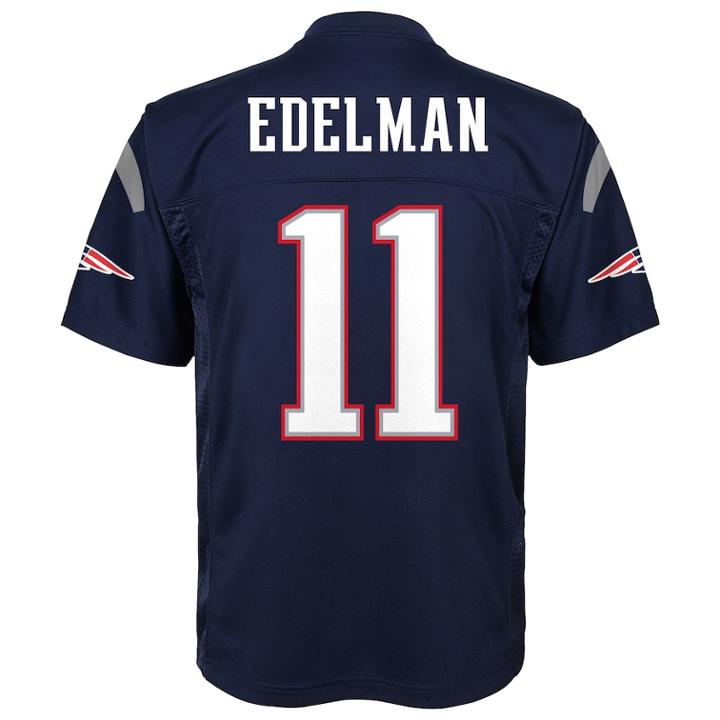 Boys 8-20 New England Patriots Julian Edelman Mid-tier Jersey, Size: L 14-16, Blue (navy)