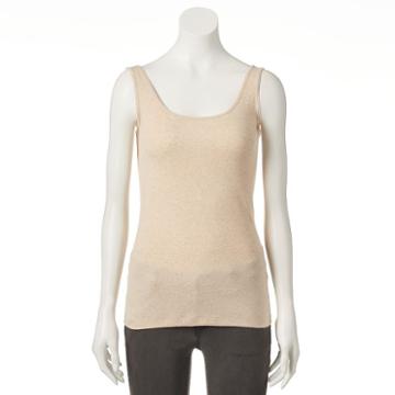 Women's Sonoma Goods For Life&trade; Everyday Solid Tank, Size: Large, Med Beige