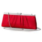Gunne Sax By Jessica Mcclintock Pleated Satin Convertible Clutch, Women's, Red