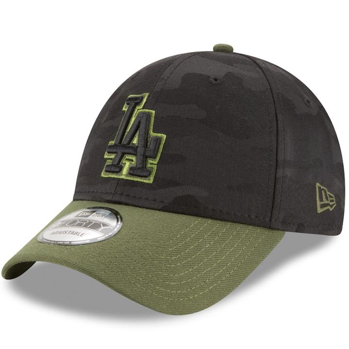 Adult New Era Los Angeles Dodgers 9forty Memorial Day Flex-fit Cap, Men's, Green (camo)