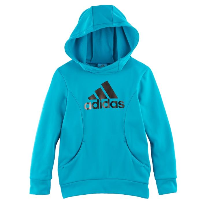 Girls 4-6x Adidas Foil Performance Hoodie, Size: 6, Turquoise/blue (turq/aqua)