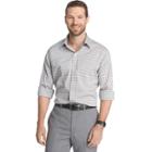 Men's Van Heusen Traveler Slim-fit Stretch No-iron Button-down Shirt, Size: Small, Med Grey