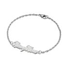 Logoart Sterling Silver Navy Mom Bracelet, Adult Unisex, Size: 7.5, Grey