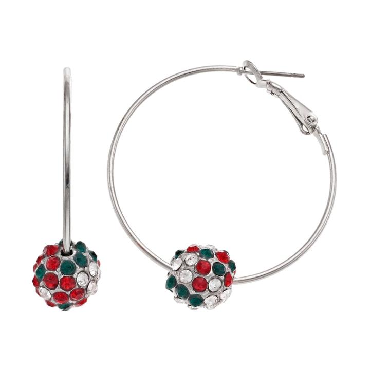 Fireball Drop Nickel Free Hoop Earrings, Teens, Multicolor