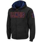 Men's Illinois Fighting Illini Full-zip Fleece Hoodie, Size: Medium, Dark Grey