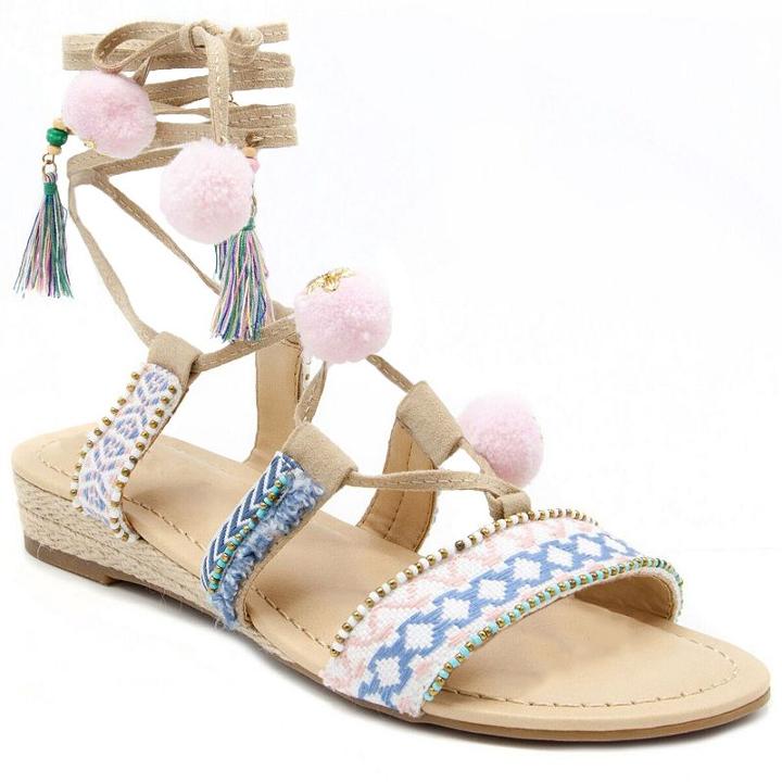 Sugar Dreamweaver Women's Sandals, Girl's, Size: 9.5, Beig/green (beig/khaki)