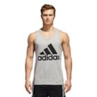 Men's Adidas Solid Heather Tee, Size: Large, Med Grey