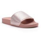 Candie's&reg; Women's Rhinestone Slide Sandals, Size: Small, Med Pink