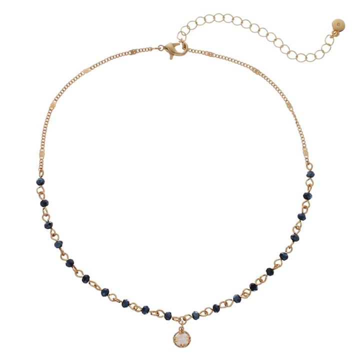 Lc Lauren Conrad Beaded Link Choker Necklace, Women's, Blue