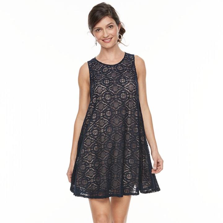 Women's Zac And Rachel Sleeveless Lace Swing Dress, Size: Xl, Ovrfl Oth