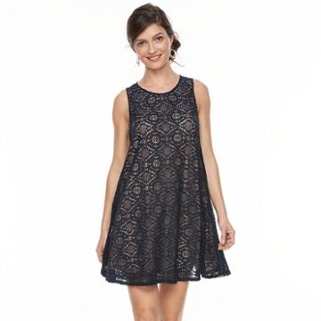 Women's Zac And Rachel Sleeveless Lace Swing Dress, Size: Xl, Ovrfl Oth