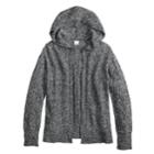 Girls 7-16 & Plus Size Mudd&reg; Hooded Cardigan, Size: 18 1/2, Black