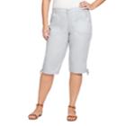 Plus Size Gloria Vanderbilt Luna Cargo Skimmer Capris, Women's, Size: 16 W, Med Grey