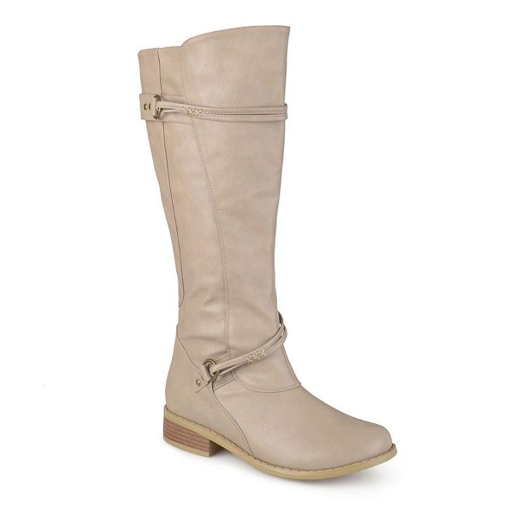 Journee Collection Harley Women's Knee-high Boots, Girl's, Size: 8.5 Wc, Lt Beige