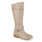 Journee Collection Harley Women's Knee-high Boots, Girl's, Size: 8.5 Wc, Lt Beige