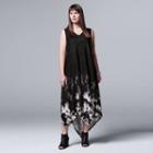 Plus Size Simply Vera Vera Wang Floral Asymmetrical Tank Dress, Women's, Size: 1xl, Oxford
