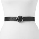 Women's Apt. 9&reg; Circle Buckle Reversible Belt, Size: Large, White