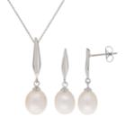 Pearlustre By Imperial Freshwater Cultured Pearl Pendant & Drop Earring Set, Women's, Size: 18, White