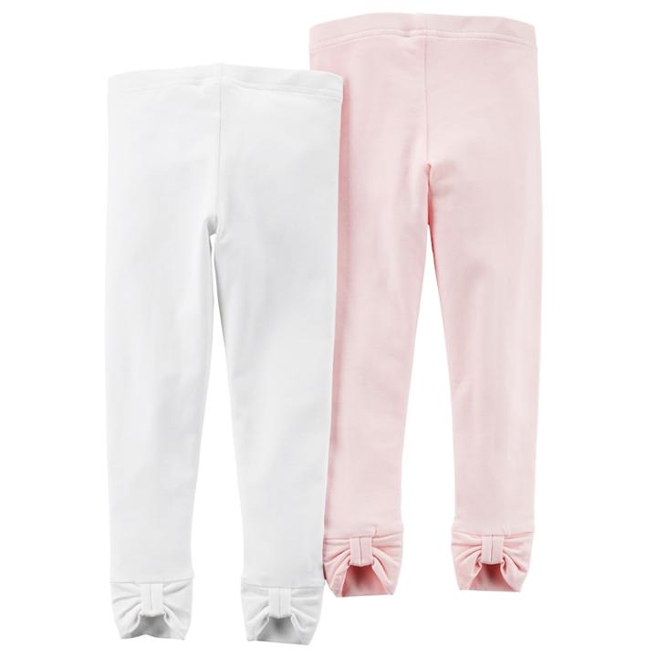 Girls 4-8 Carter's 2-pk. Bow Leggings, Size: 6-6x, Multicolor