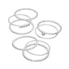 Lc Lauren Conrad Twist Stack Ring Set, Women's, Size: 7.50, Clear