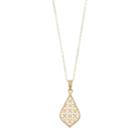 14k Gold Filigree Teardrop Pendant Necklace, Women's, Size: 18