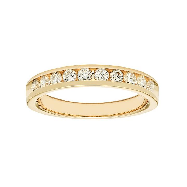 14k Gold 1/2 Carat T.w. Diamond Anniversary Ring, Women's, Size: 6, White