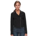Women's Apt. 9&reg; Asymmetrical Moto Jacket, Size: Medium, Black