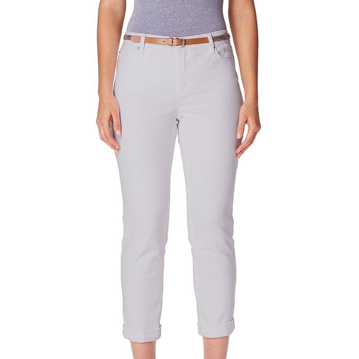 Women's Gloria Vanderbilt Stefania Slim Fit Ankle Jeans, Size: 14, White