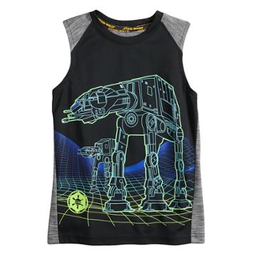 Boys 4-7x Star Wars A Collection For Kohl's At-at Walker Tank, Size: 6, Black