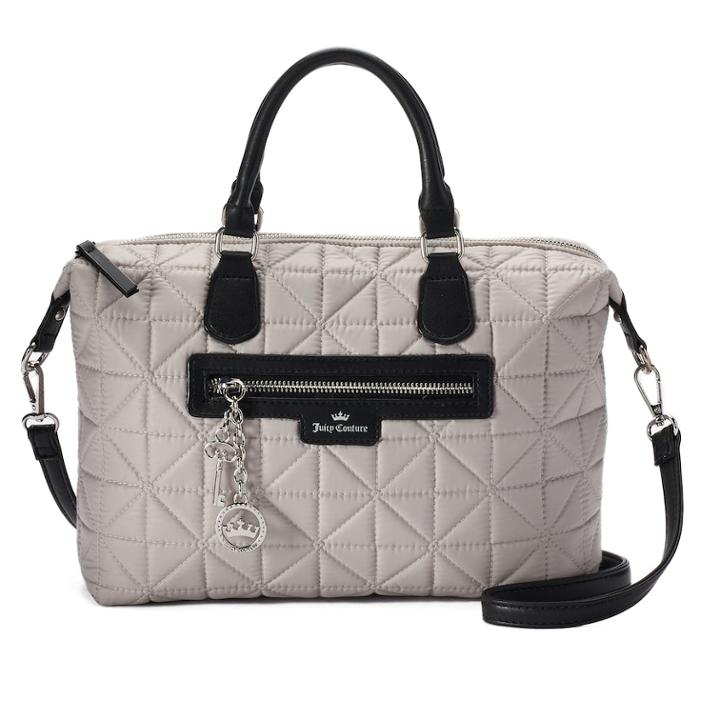Juicy Couture Crown Jewel Quilted Satchel, Women's, Beige