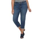 Plus Size Sonoma Goods For Life&trade; Capri Jeans, Women's, Size: 24 W, Med Blue